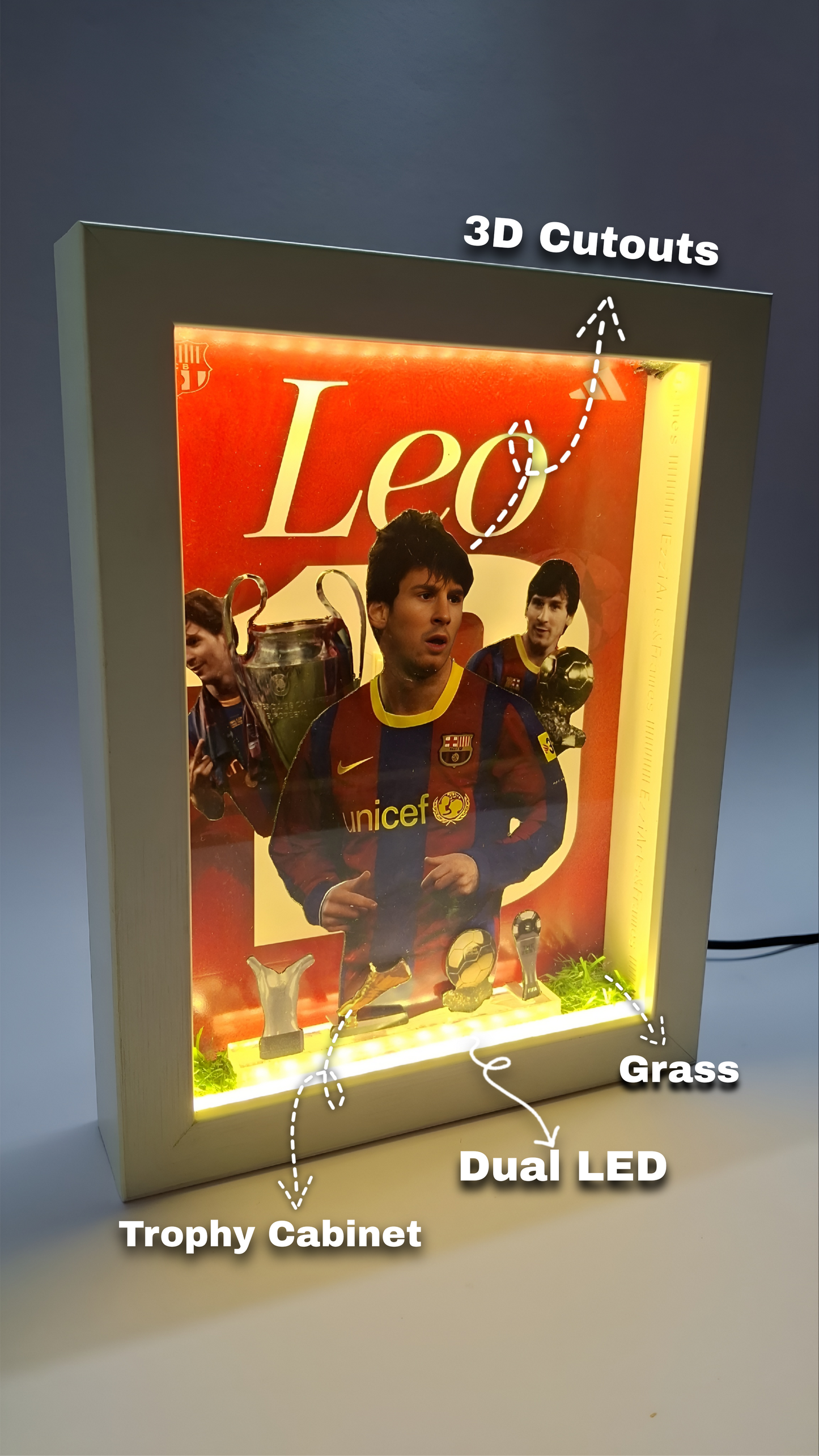 Messi Legacy | 3D  Dual LED Frame